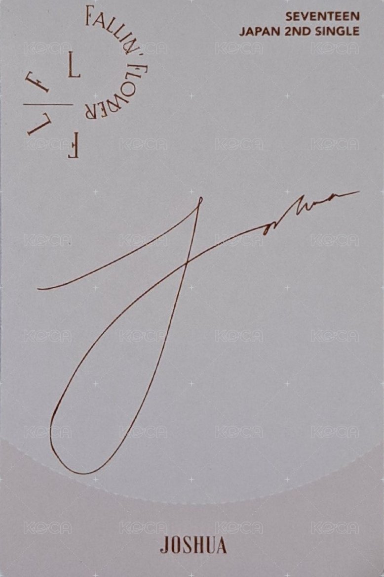 落花 專輯卡 A ver. 背面