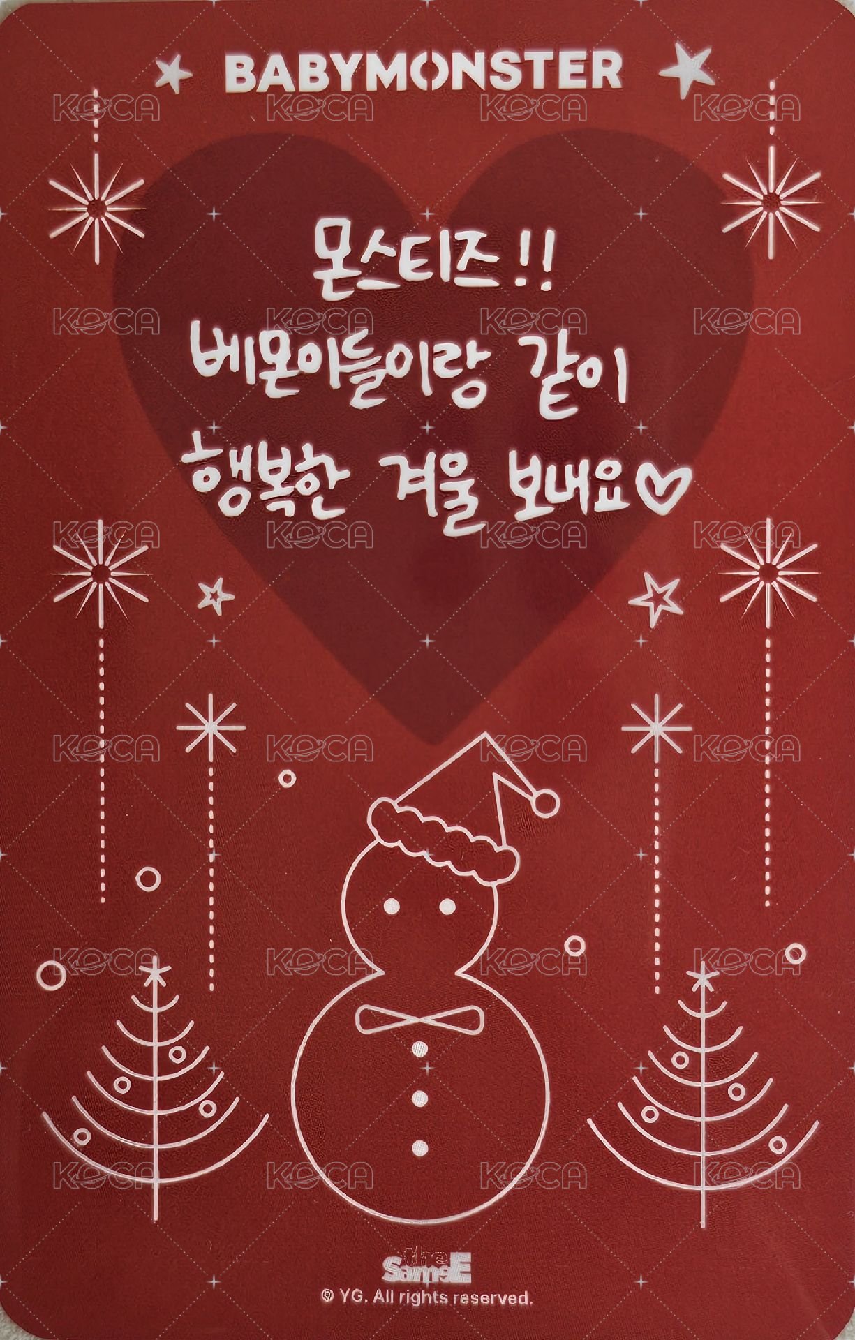 DRIP yg線下 幸運卡 聖誕2.0 ver.C 背面