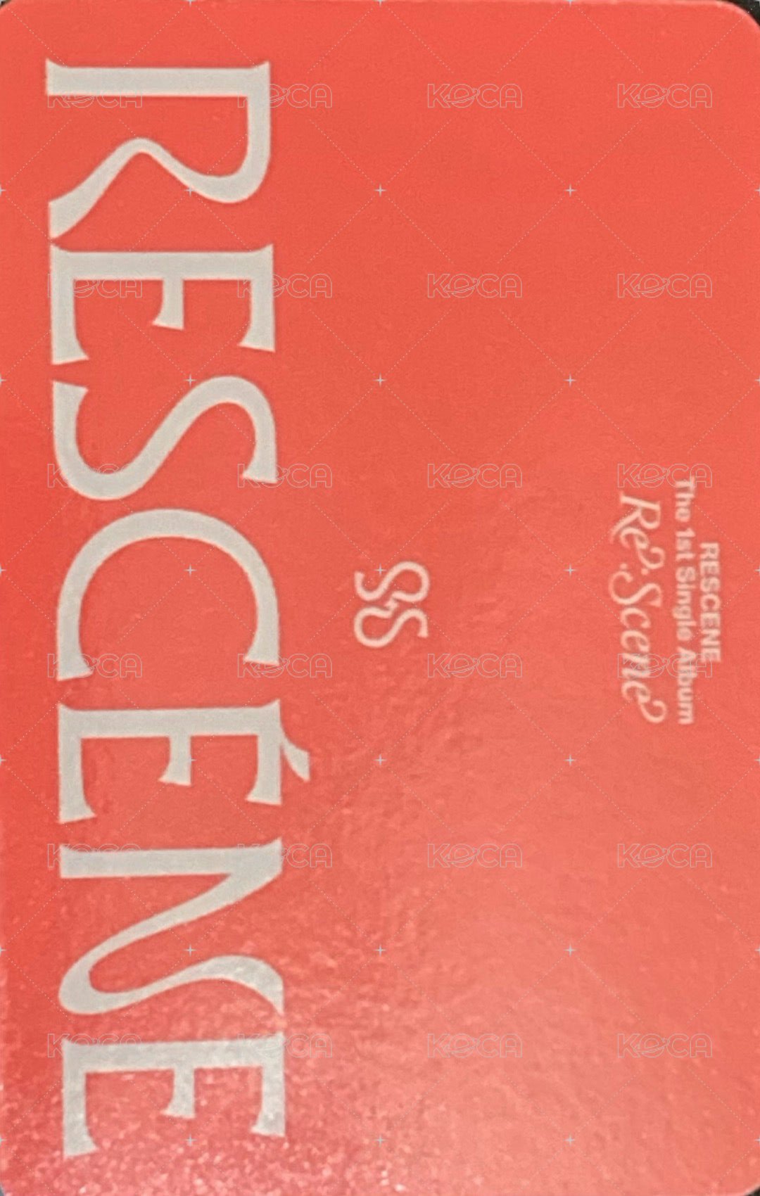 Re:Scene 預售禮ID卡 專輯卡  背面