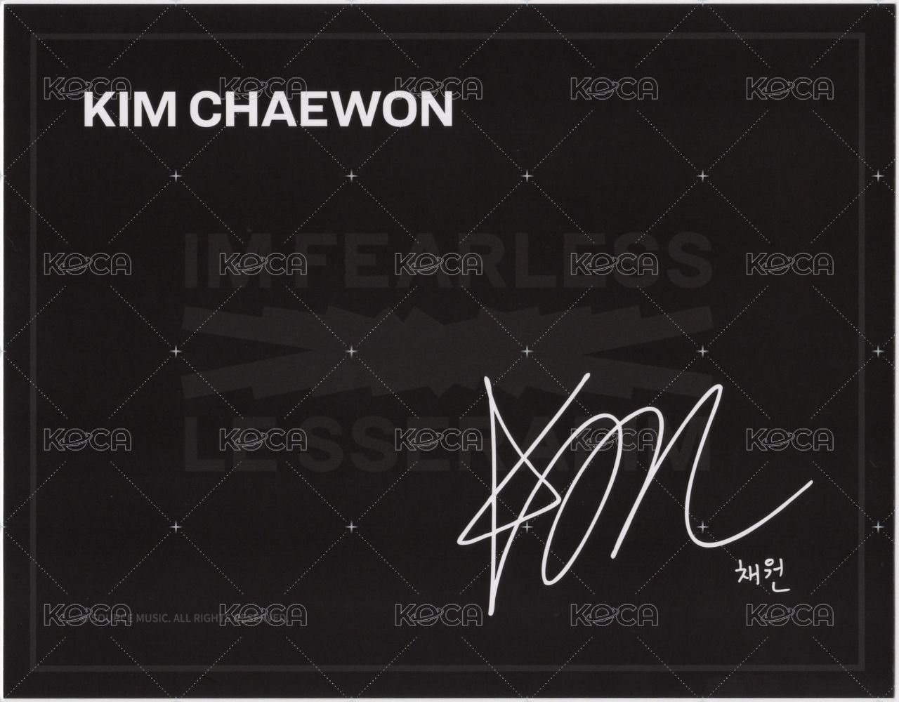 FEARLESS 明信片 The First Moment in Your Hands 明信片 背面