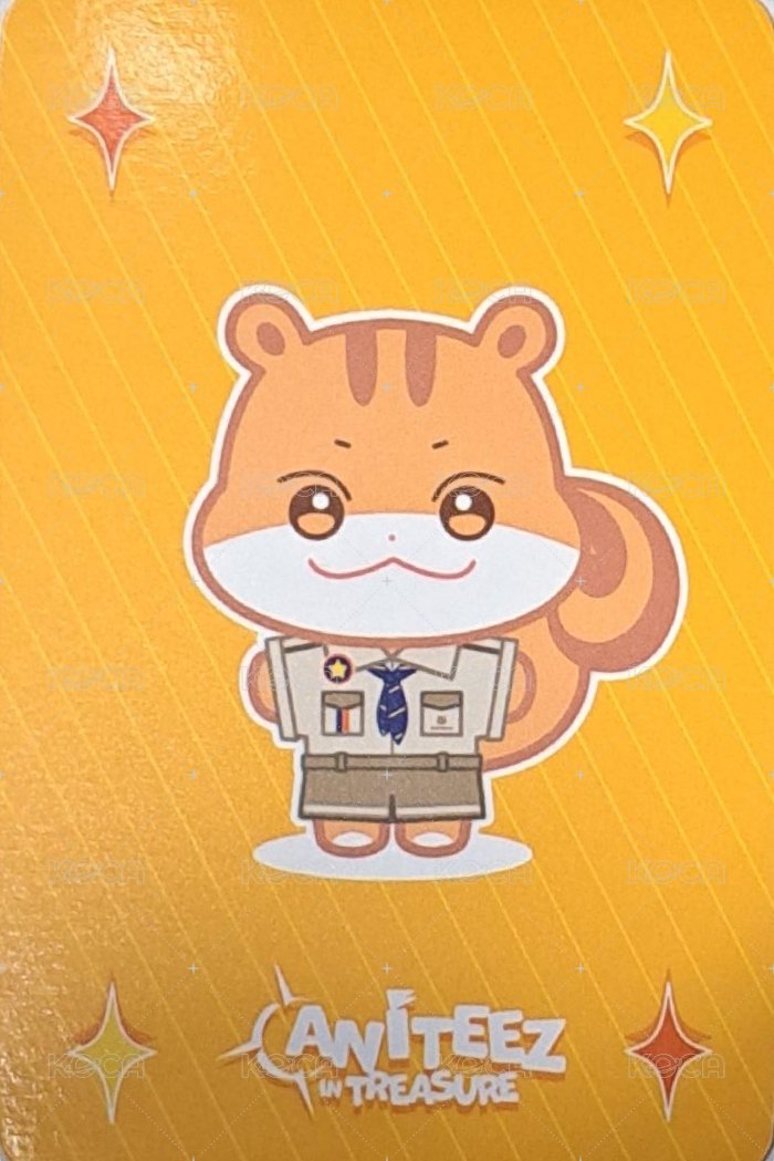 ANITEEZ IN TREASURE 周邊卡 GLITTER COASTER  背面