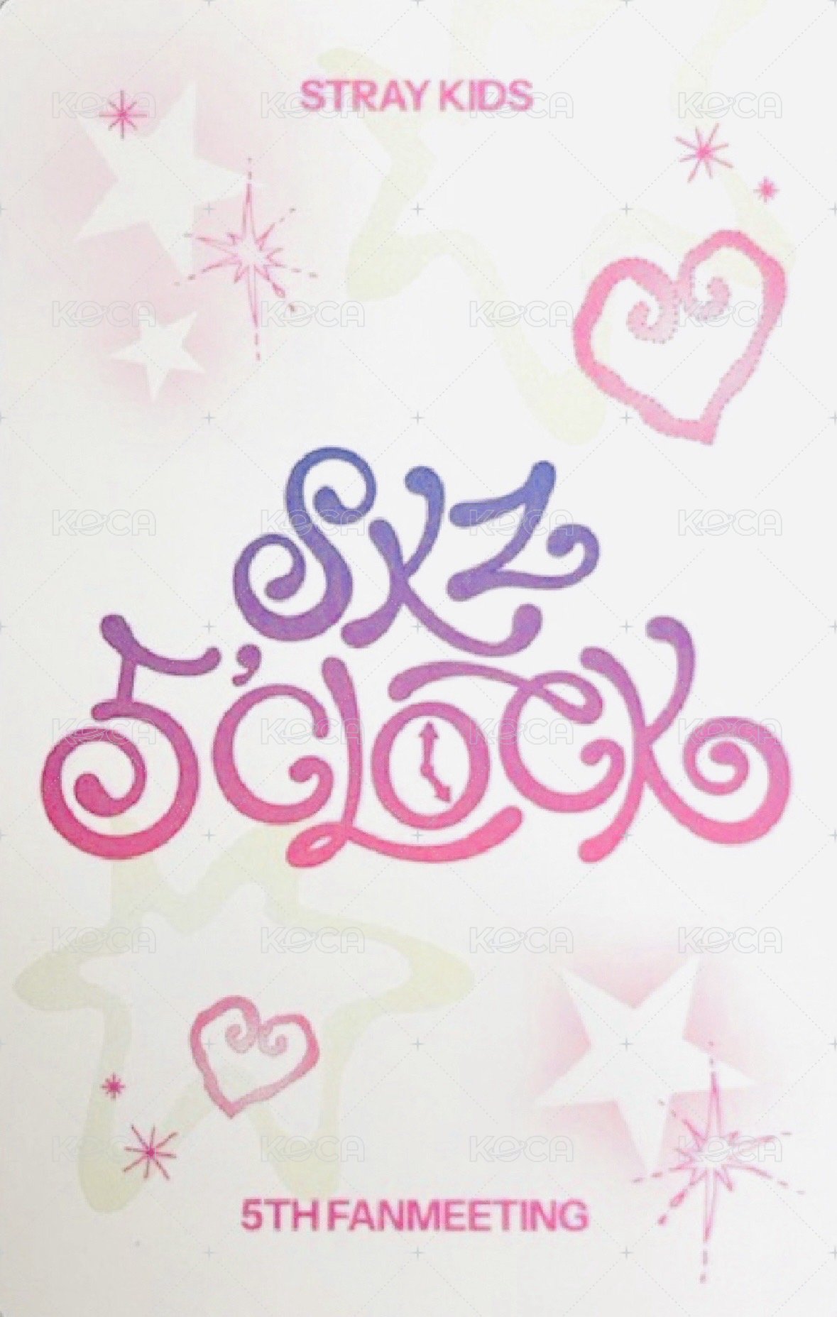 5th FM 周邊卡 毛毯 背面