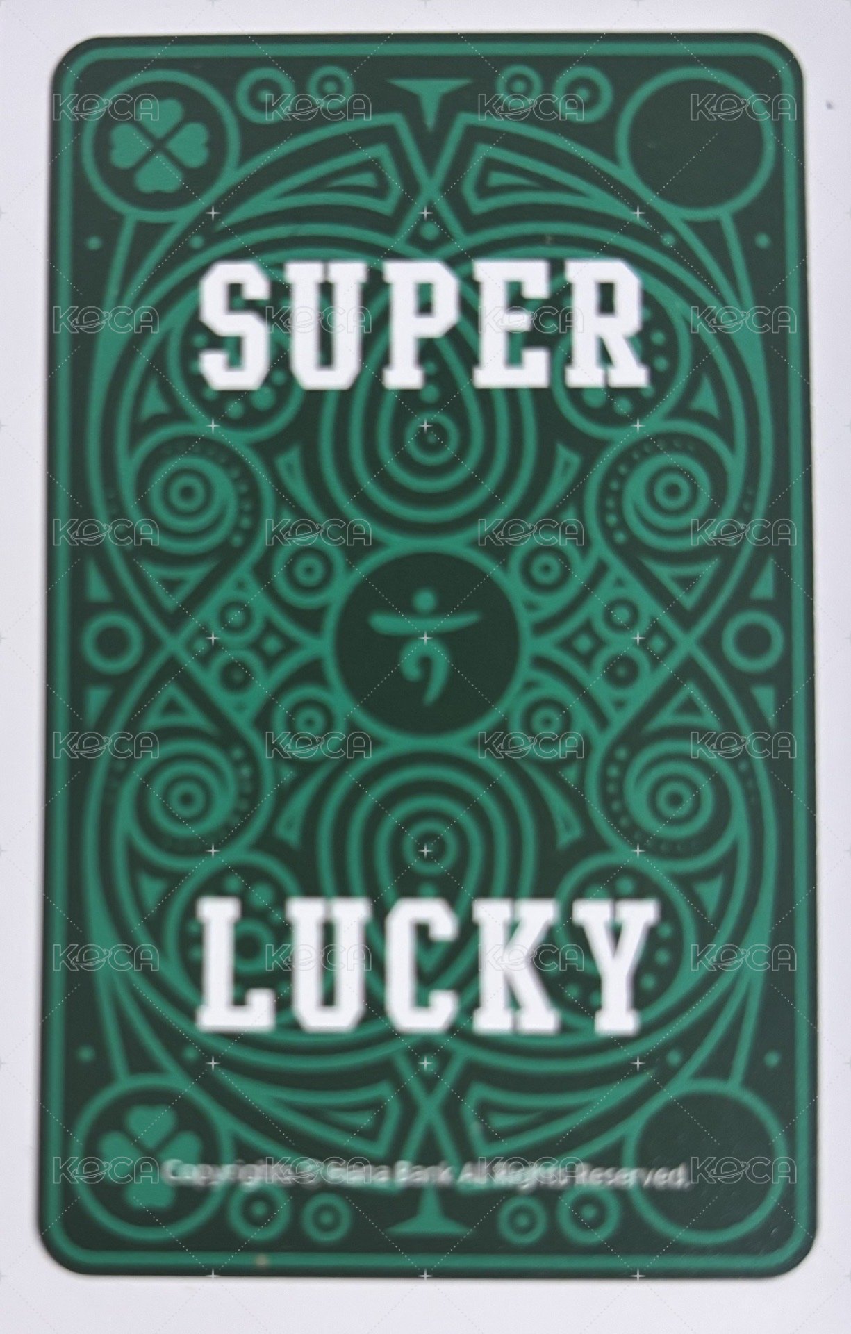 韓亞銀行 代言卡 幸運符咒卡 背面