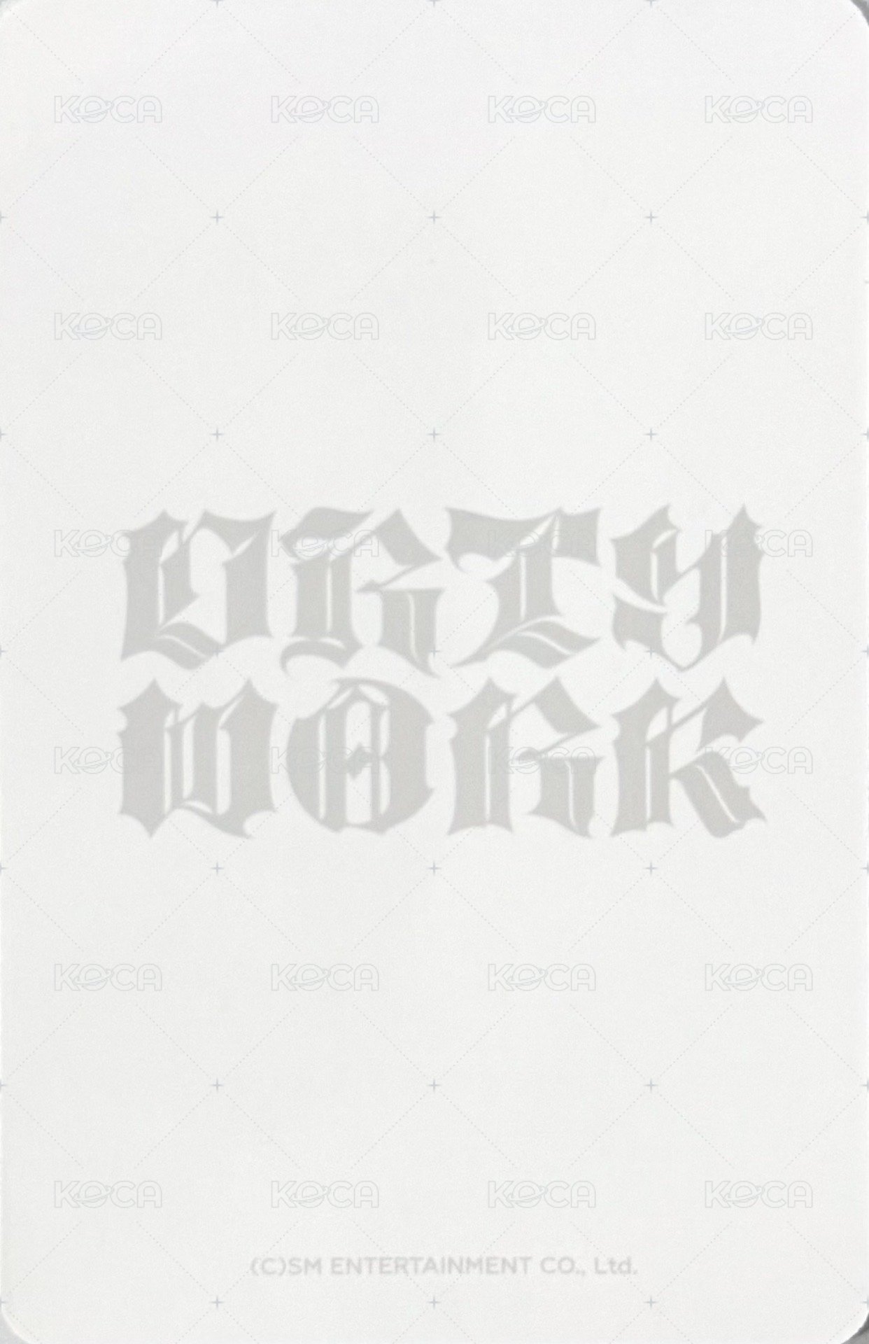 Dirty Work 周邊卡 快閃閃卡冬 背面