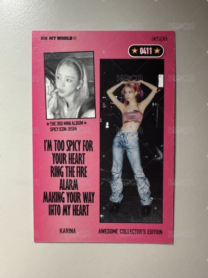 MY WORLD 專輯卡 zine spicy柚 背面