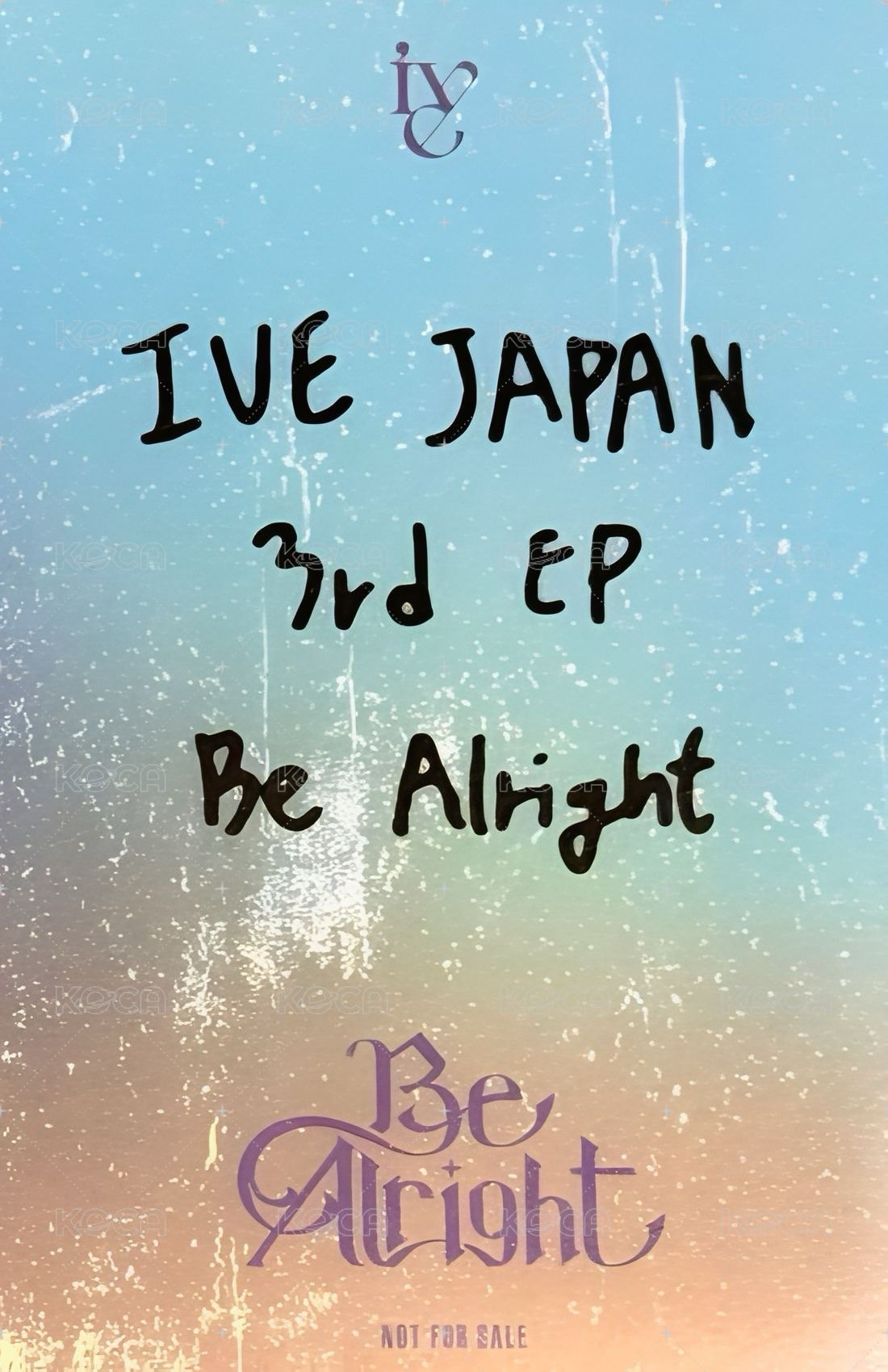 Be Alright 入場卡 / 場限卡 1012 東京場限 背面