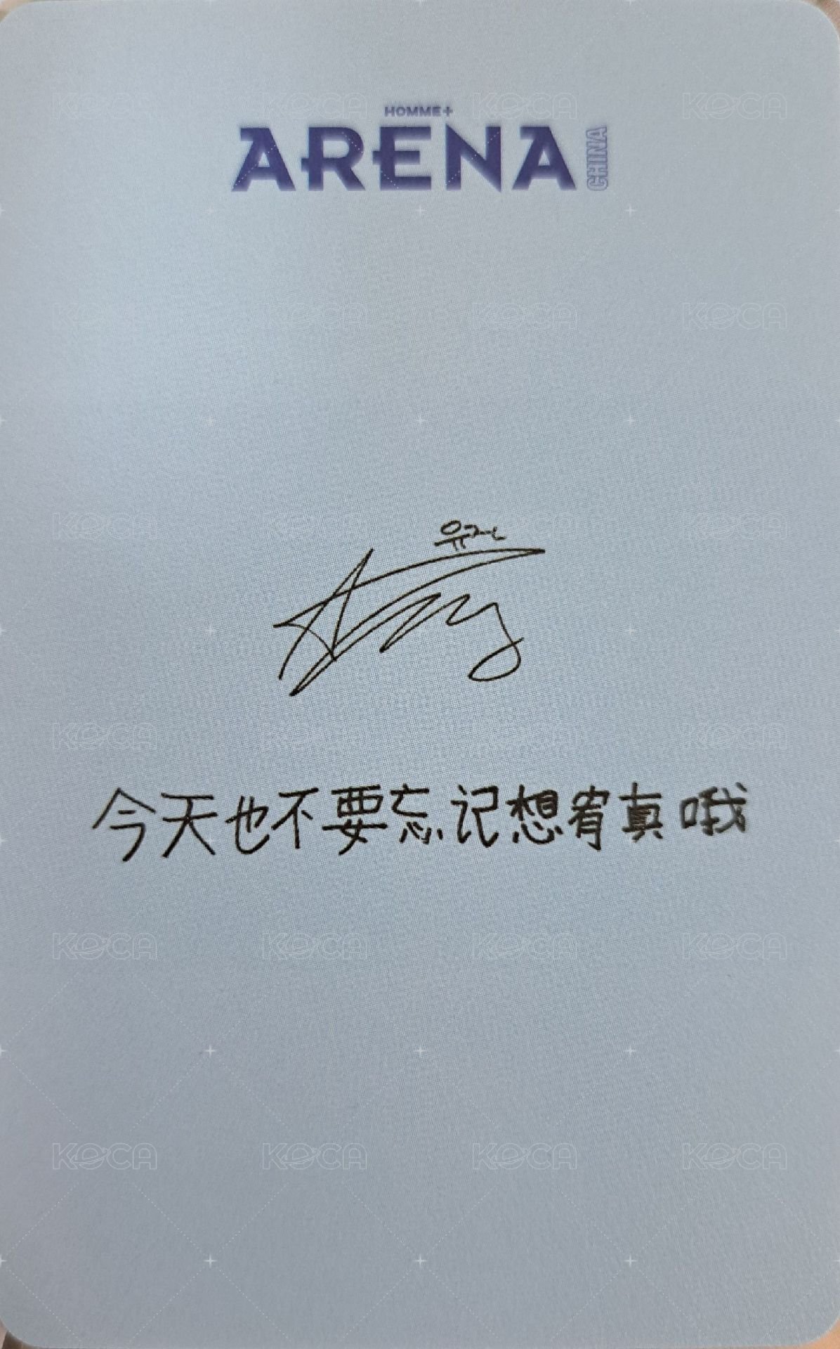 ARENA 雜誌卡 B版拍立得 背面