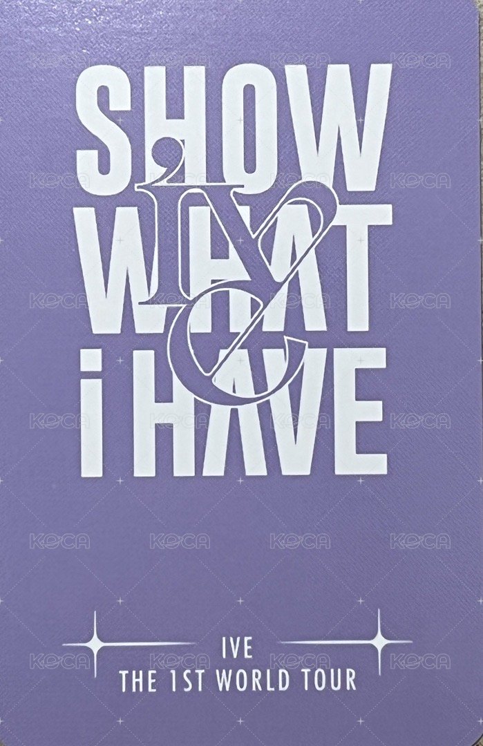 SHOW WHAT I HAVE 隨機卡  背面