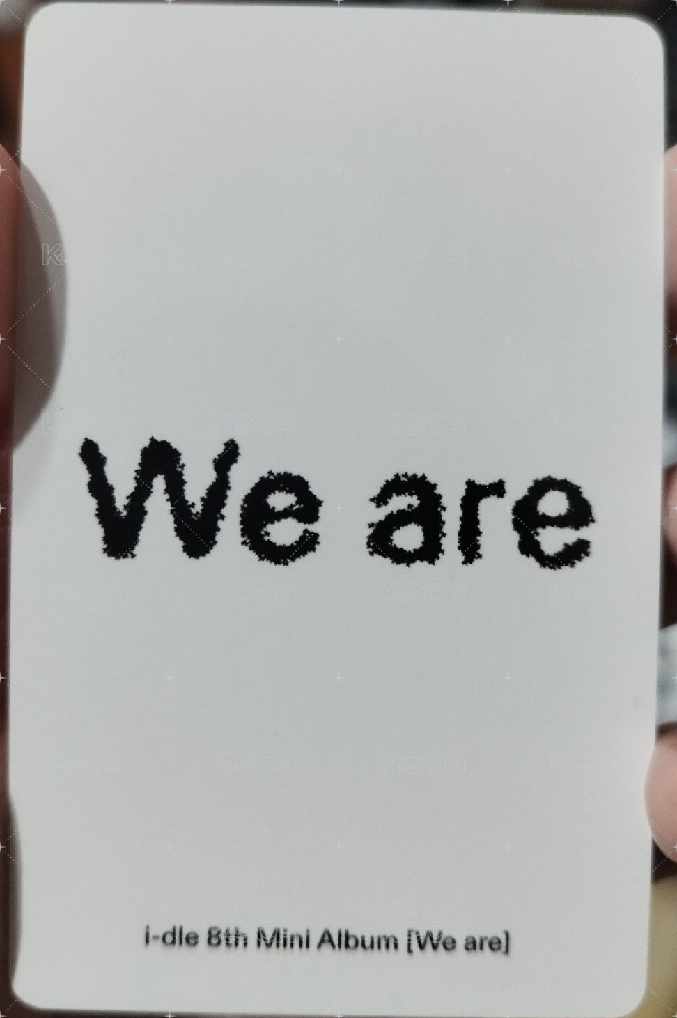 We are kms kms1.0v1 特典卡 嘟嘴刷 背面