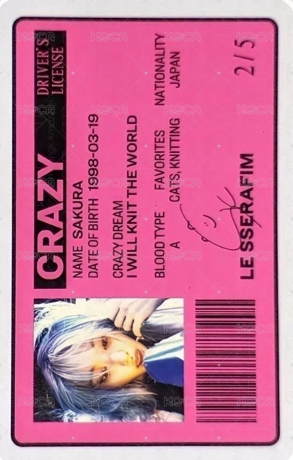 CRAZY 專輯卡 VOL.1 專卡 背面