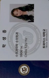 twice university 周邊卡 學生證