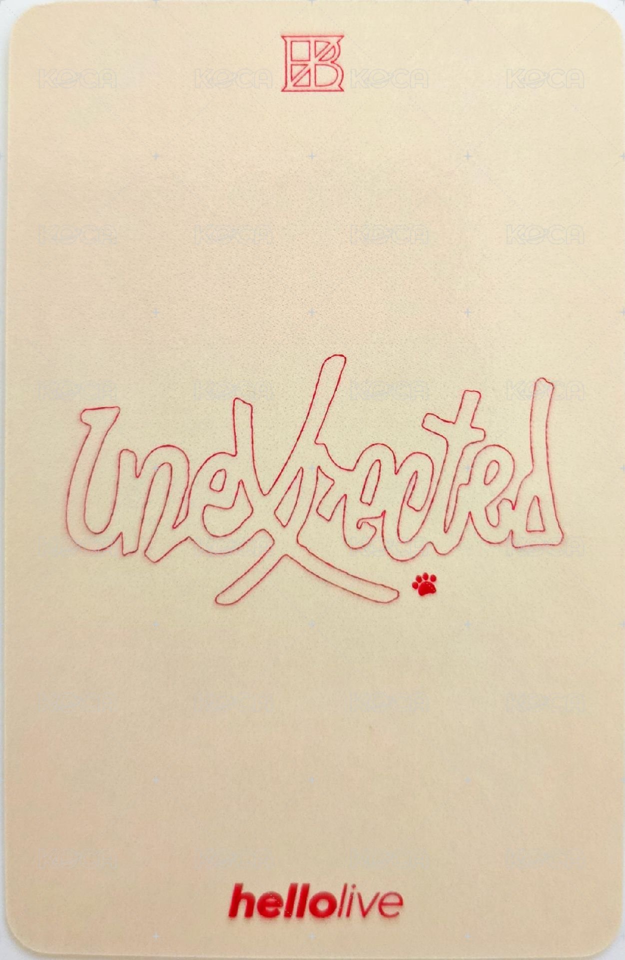 Unexpected hl 4.0 簽售卡 狗狗ver. 背面