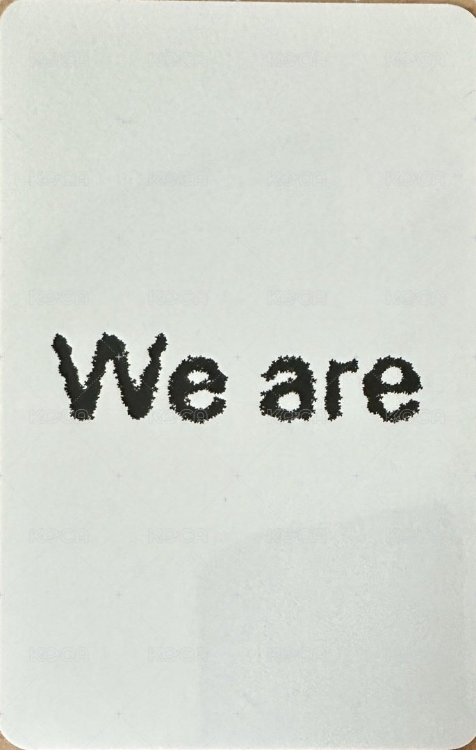 We are k4 預售 特典卡 B ver 背面