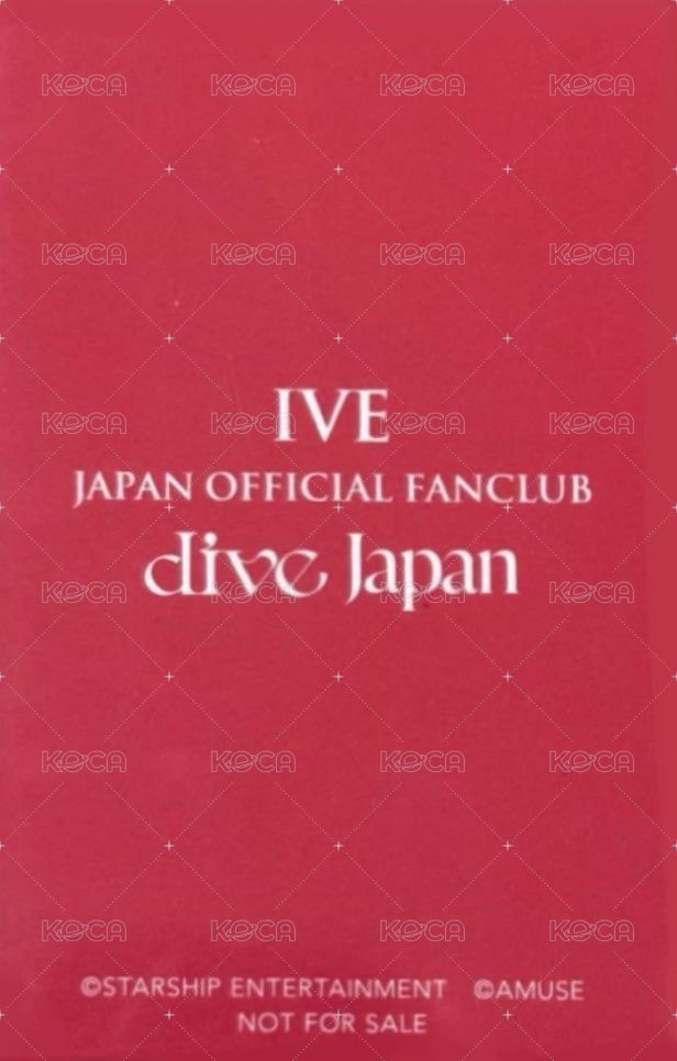 25’ FC IVE SCOUT 周邊卡 DIVE JAPAN 資料夾卡 背面