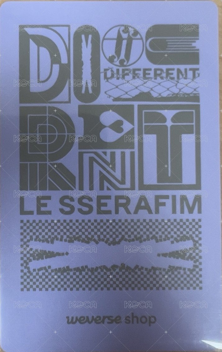 DIFFERENT wvs 預售 特典卡  背面