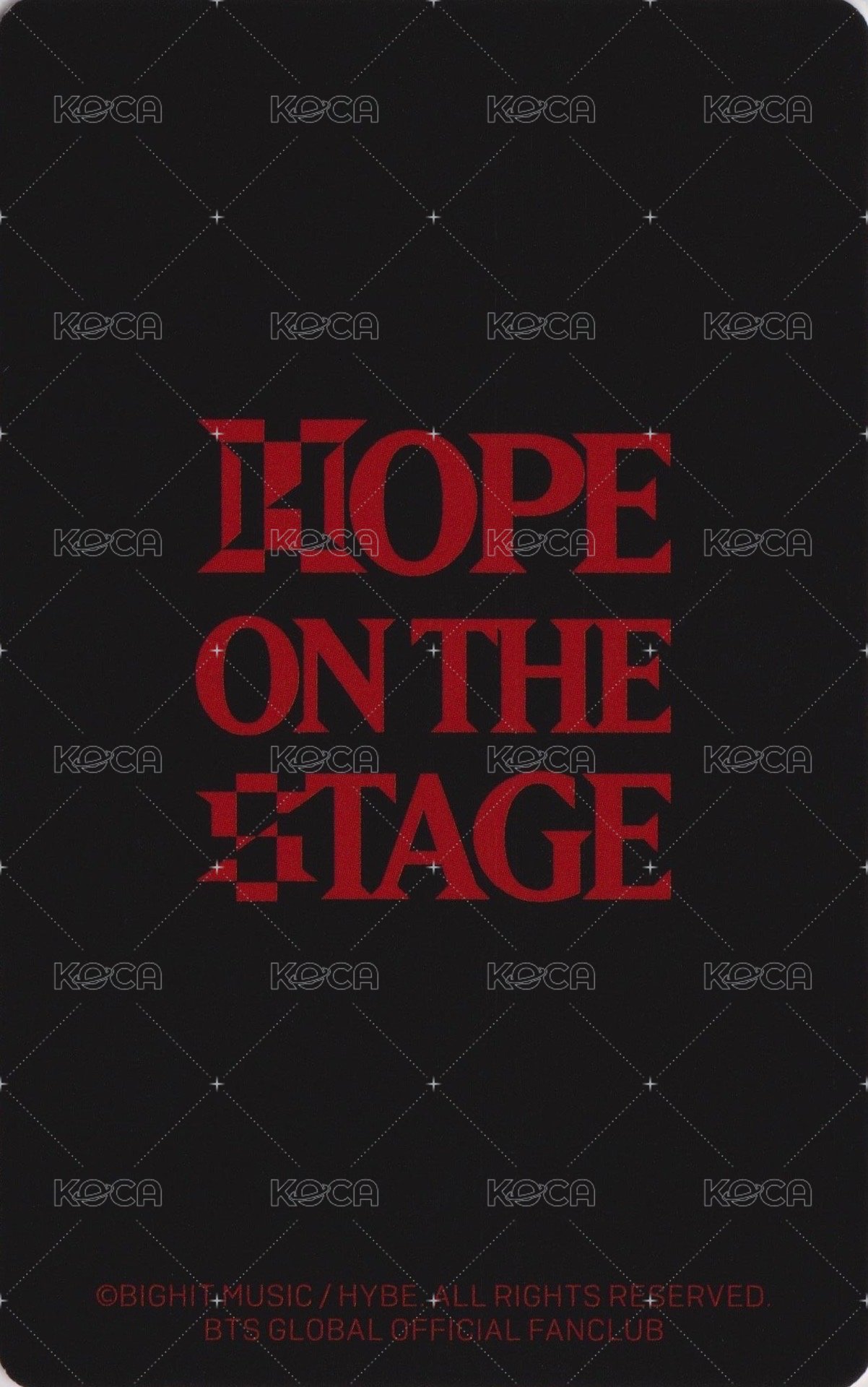 HOTS Tour wvs 全通路 特典卡 pickup卡 背面