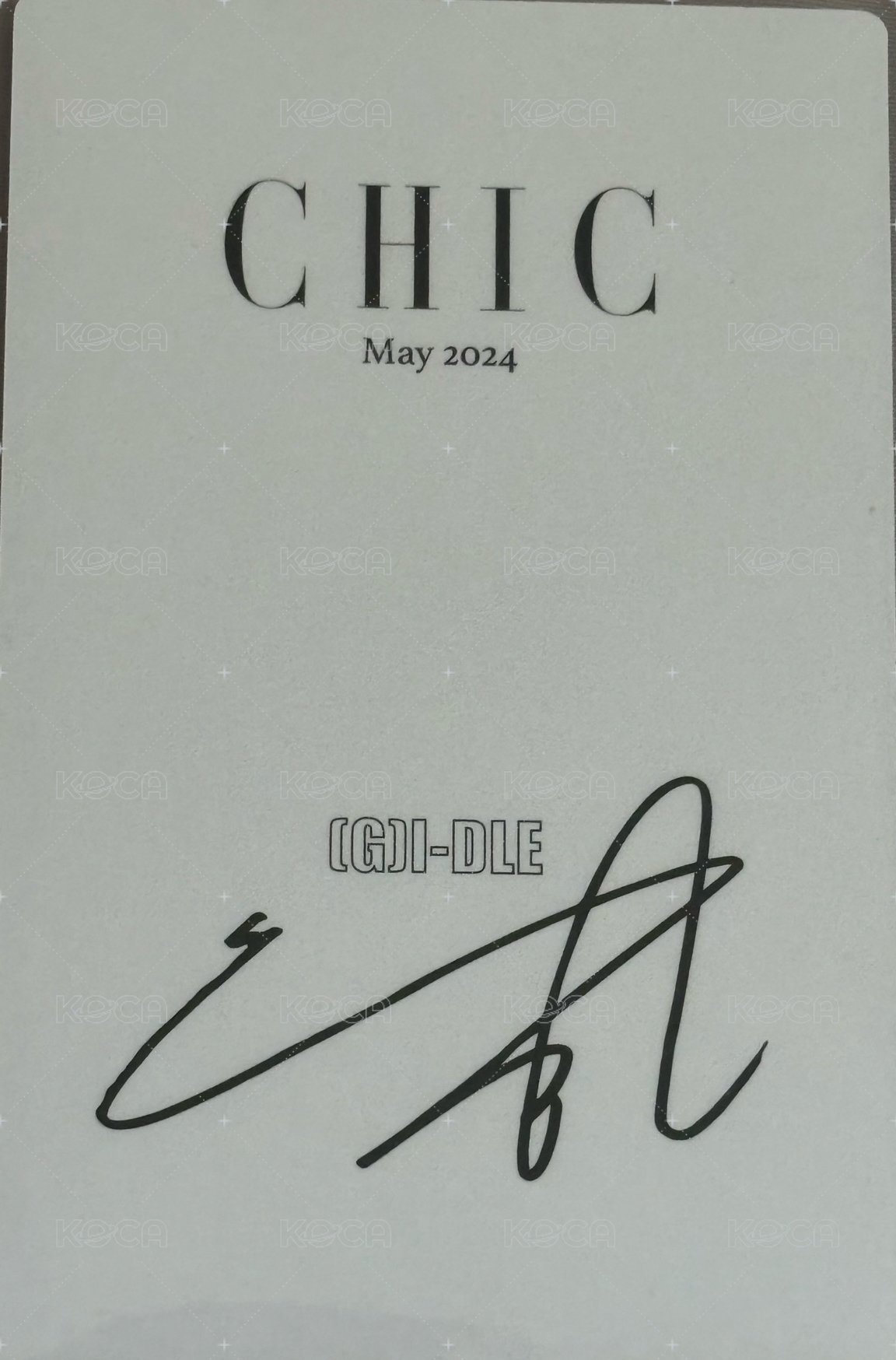 CHIC   雜誌卡 豪華版 背面