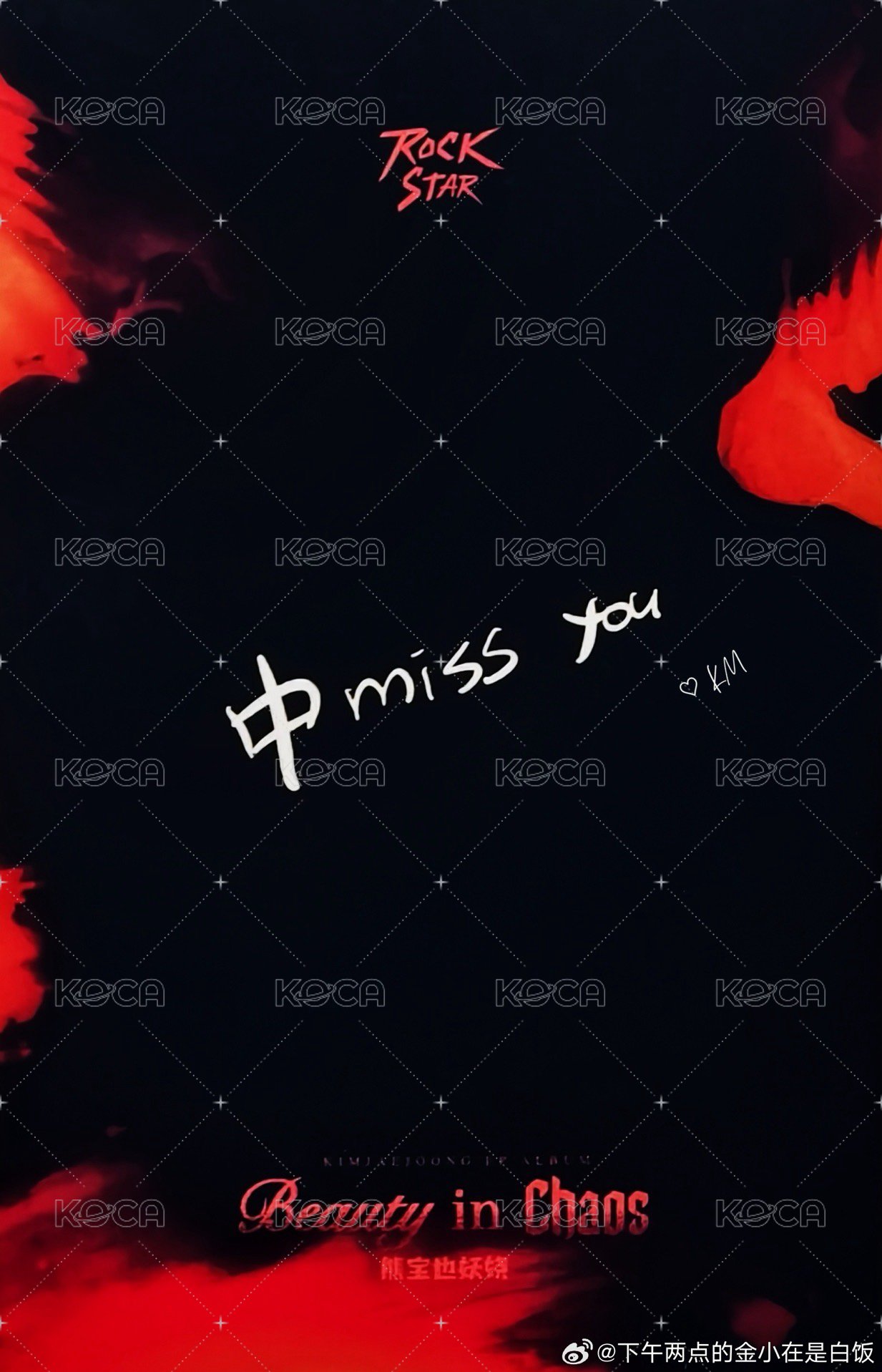 Beauty in Chaos 熊寶 簽售卡 上海 背面