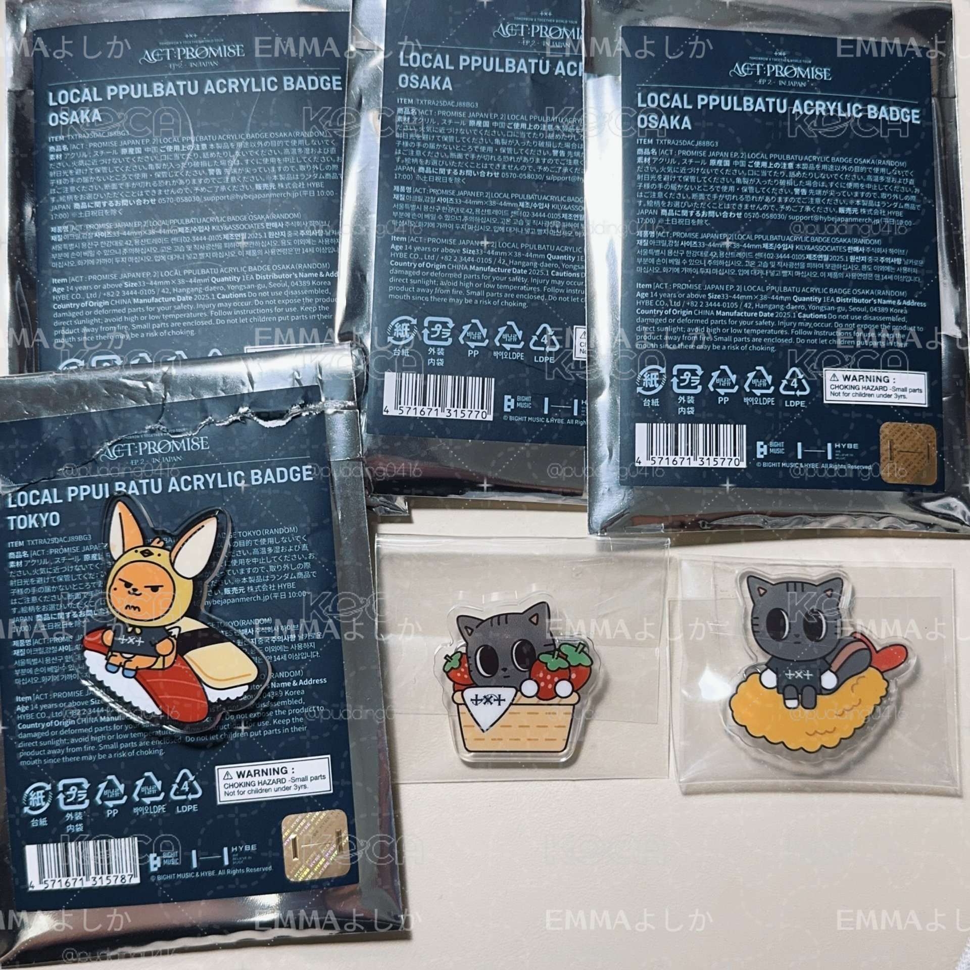 TXT 角巴兔 日巡徽章