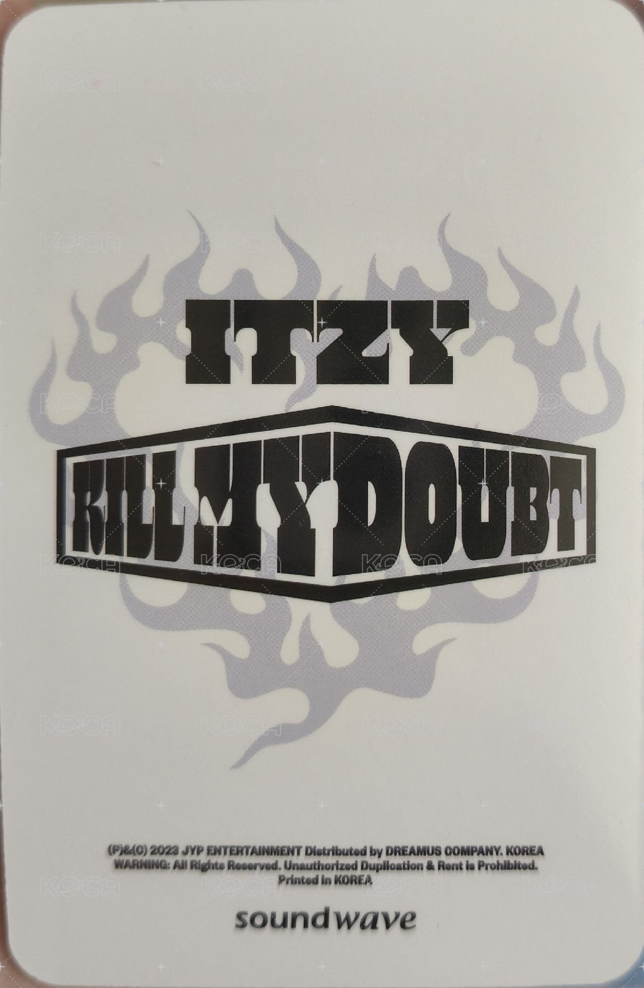 KILL MY DOUBT sw 22.0 幸運卡  背面