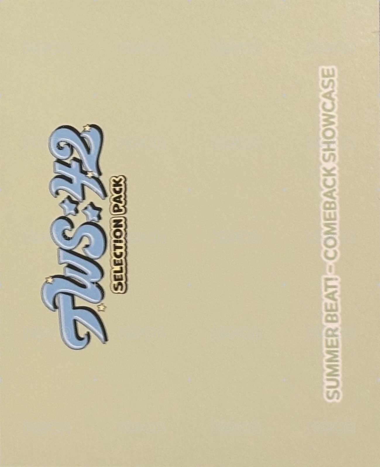 TWS:42 Selection Pack 周邊卡 團卡 背面