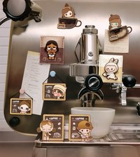 萌粒 咖啡工廠  冰箱貼
