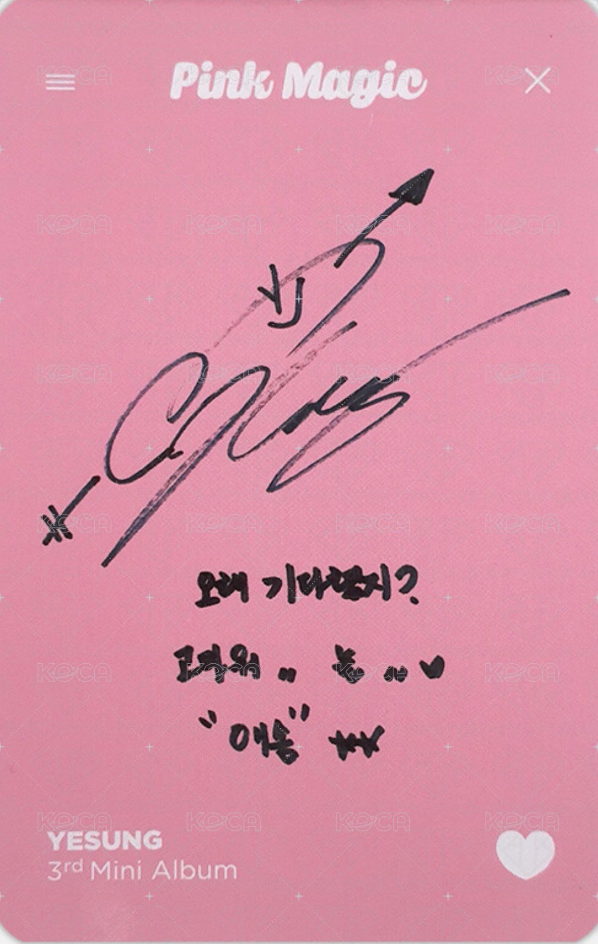 迷三 專輯卡 Kihno Ver. 背面