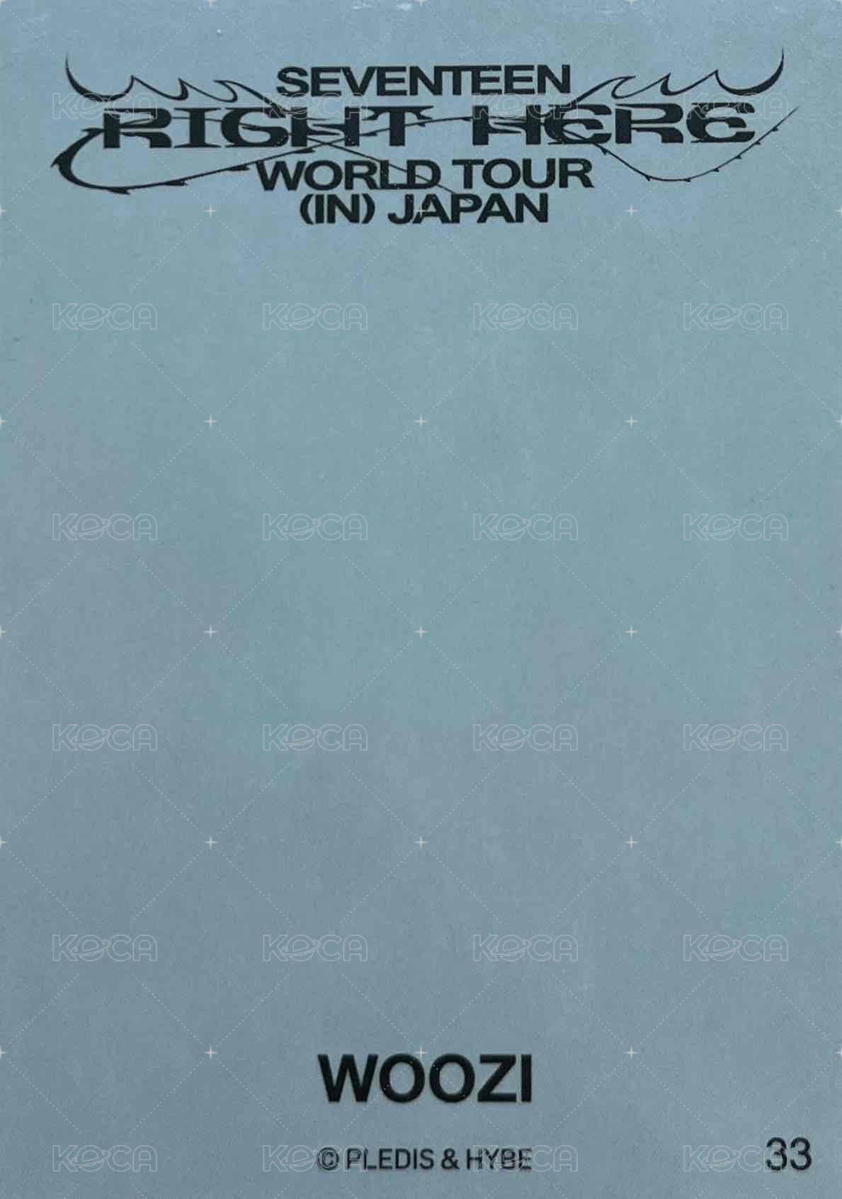 RIGHT HERE 隨機卡 33 背面