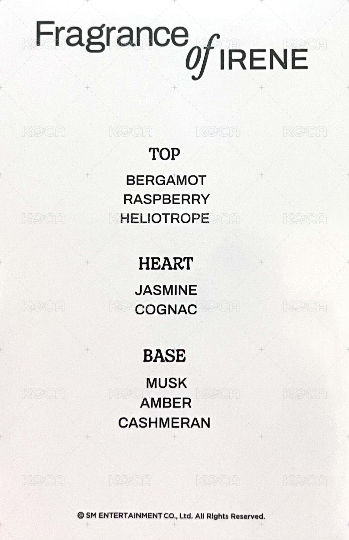 10th 周邊卡 香水姐 背面