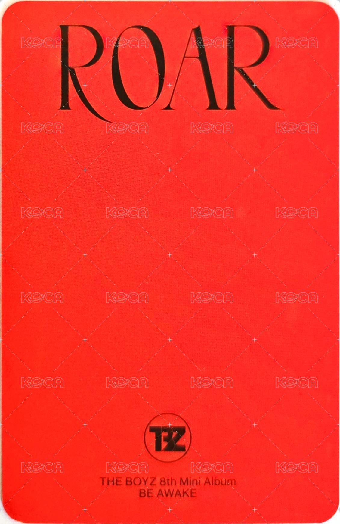 BE AWAKE 專輯卡 單封 背面