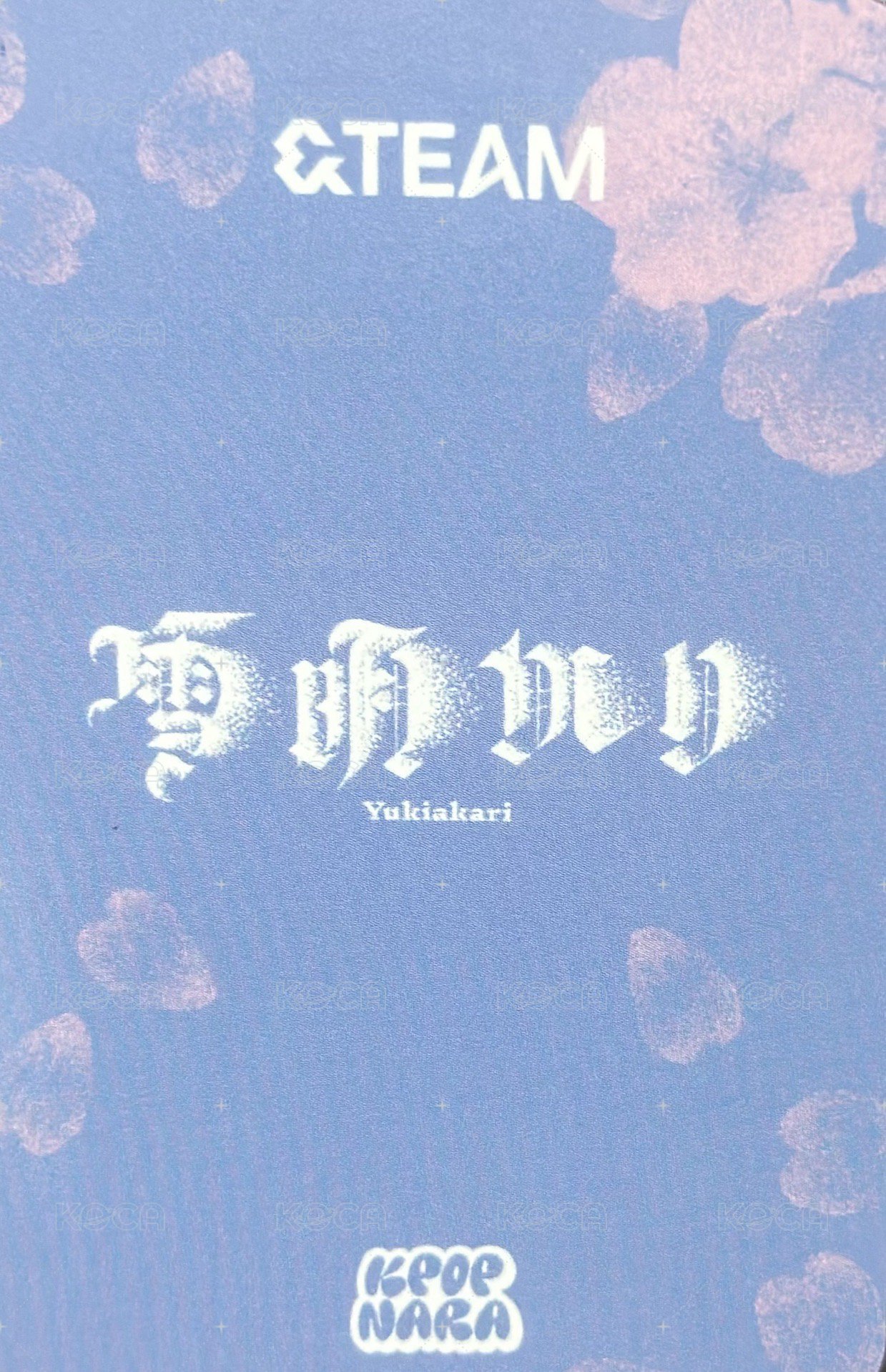 雪明かり (yukiakari) Kpop Nara 幸運卡  背面