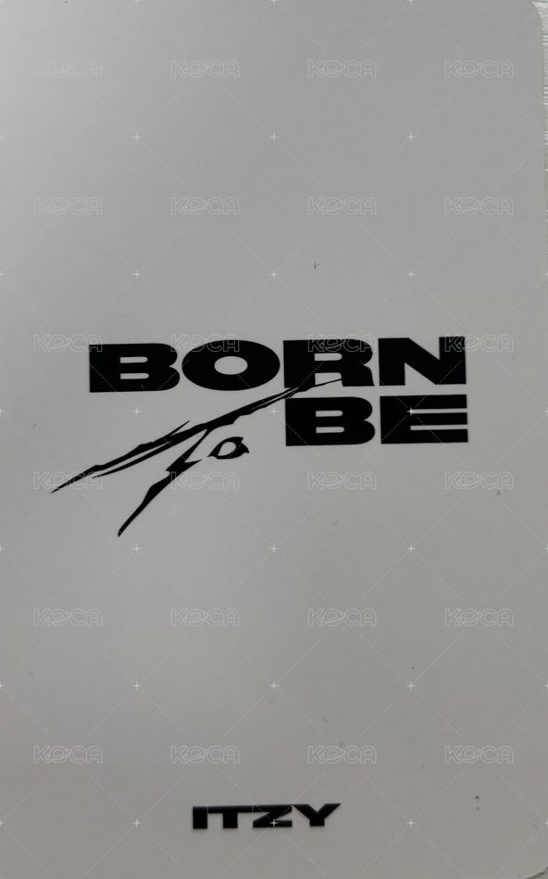 BORN TO BE yes24 特典卡  背面