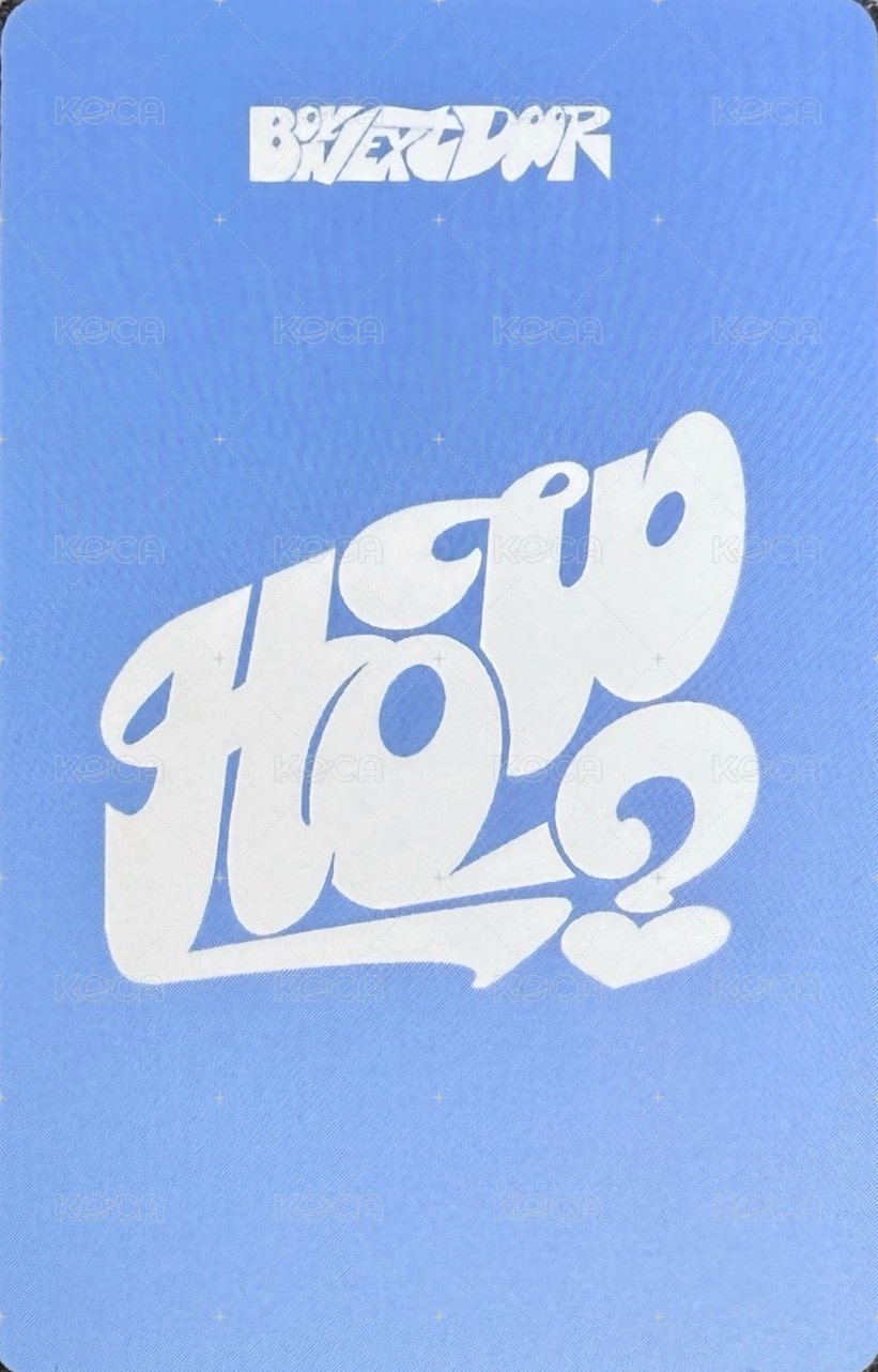 HOW? kkt 預售 特典卡 1 背面