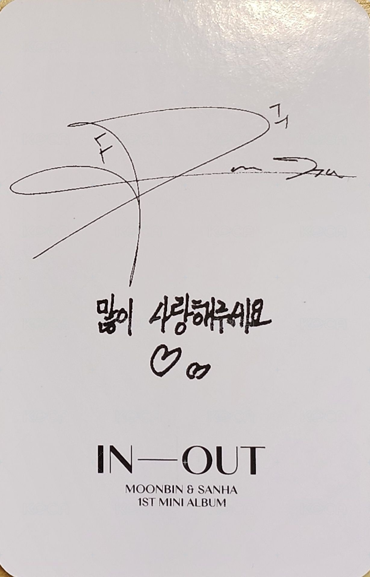 花生迷一 專輯卡 IN ver. 背面