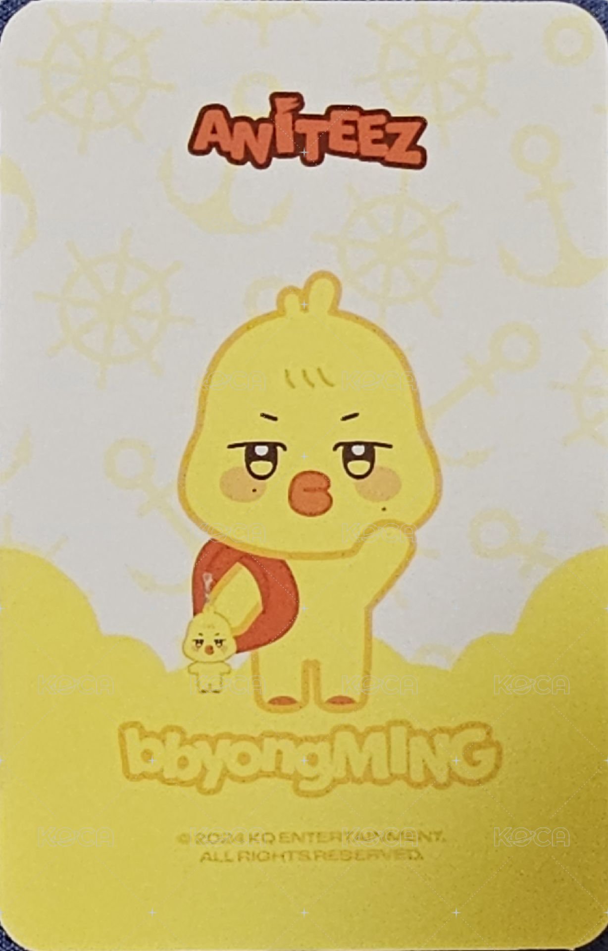 ANITEEZ IN ICE CITY 周邊卡 LA 鑰匙圈娃卡 背面