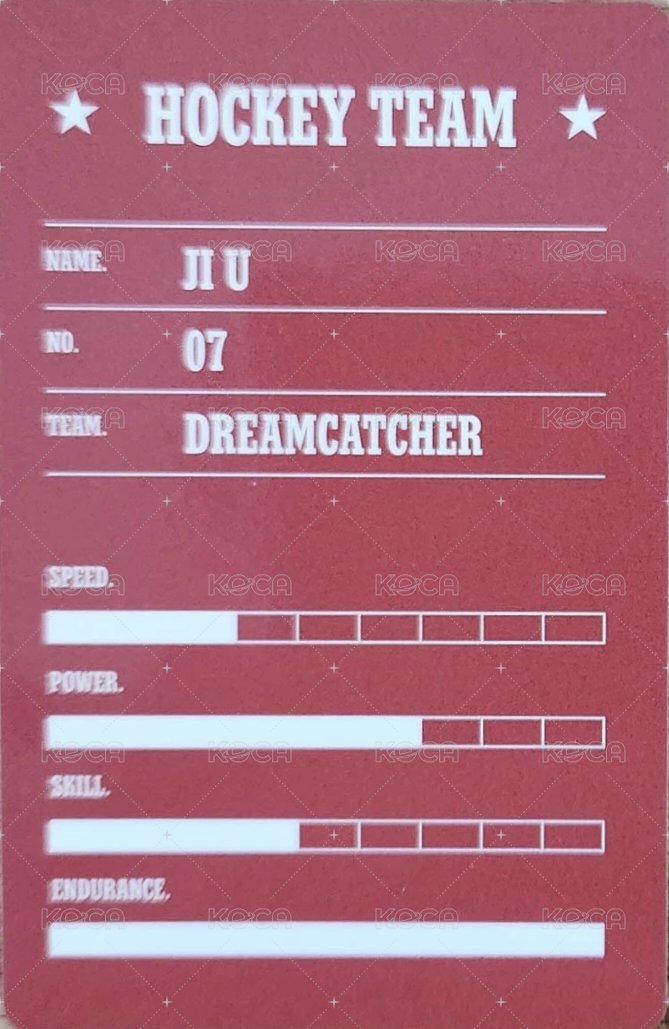 2024SG桌曆 周邊卡 選手卡 背面