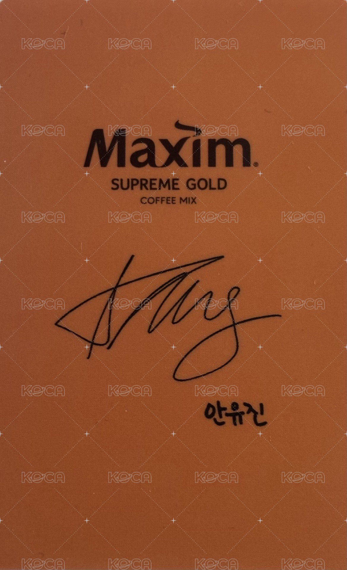 代言卡 MAXIM咖啡 背面