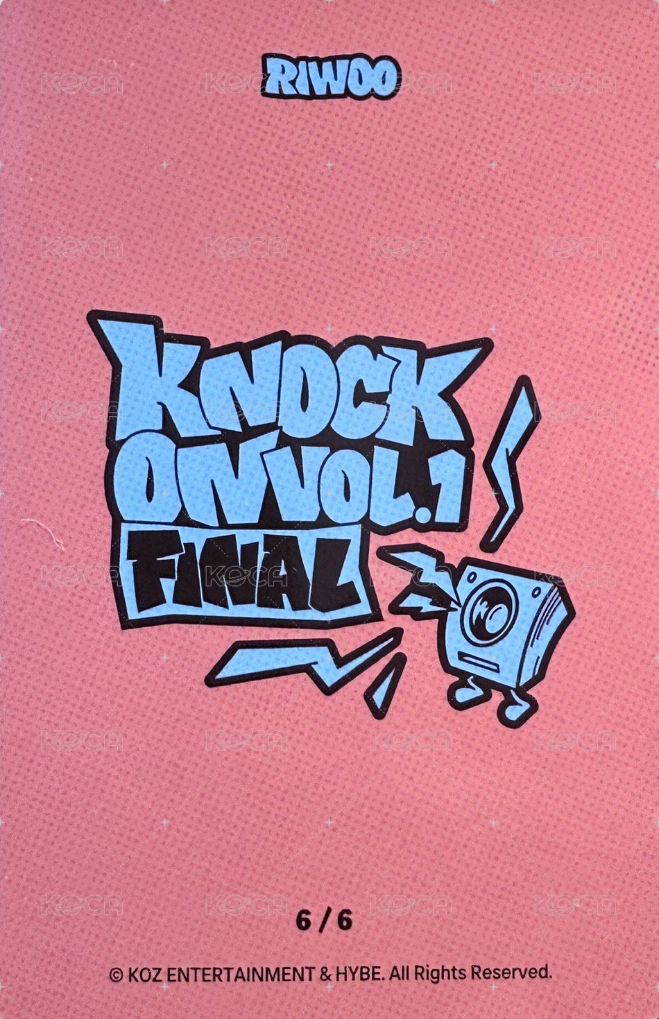 Knock On 巡迴 隨機卡 FINAL 場周 6/6 背面