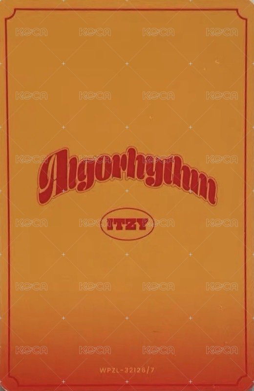 Algorhythm 專輯卡 初回限定盤 背面