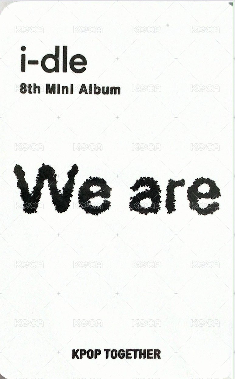 We are kpop together 2.0 幸運卡  背面