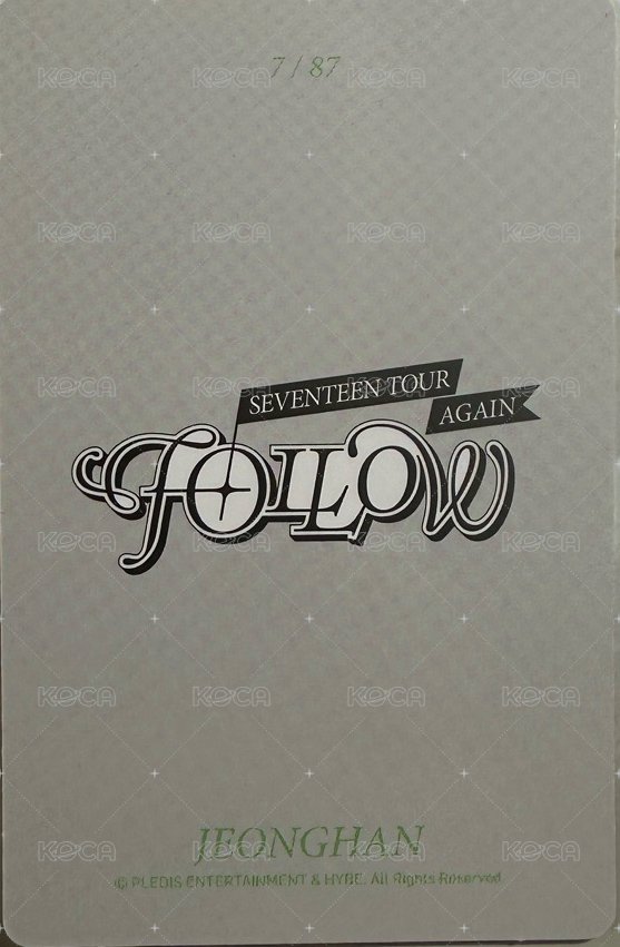 FOLLOW AGAIN 隨機卡  背面