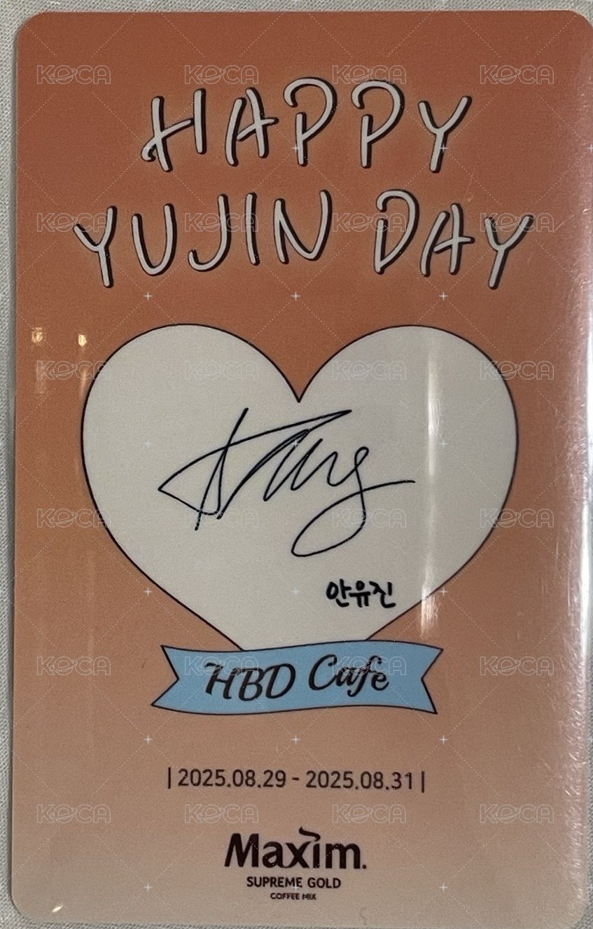 代言卡 MAXIM咖啡 生日卡 背面