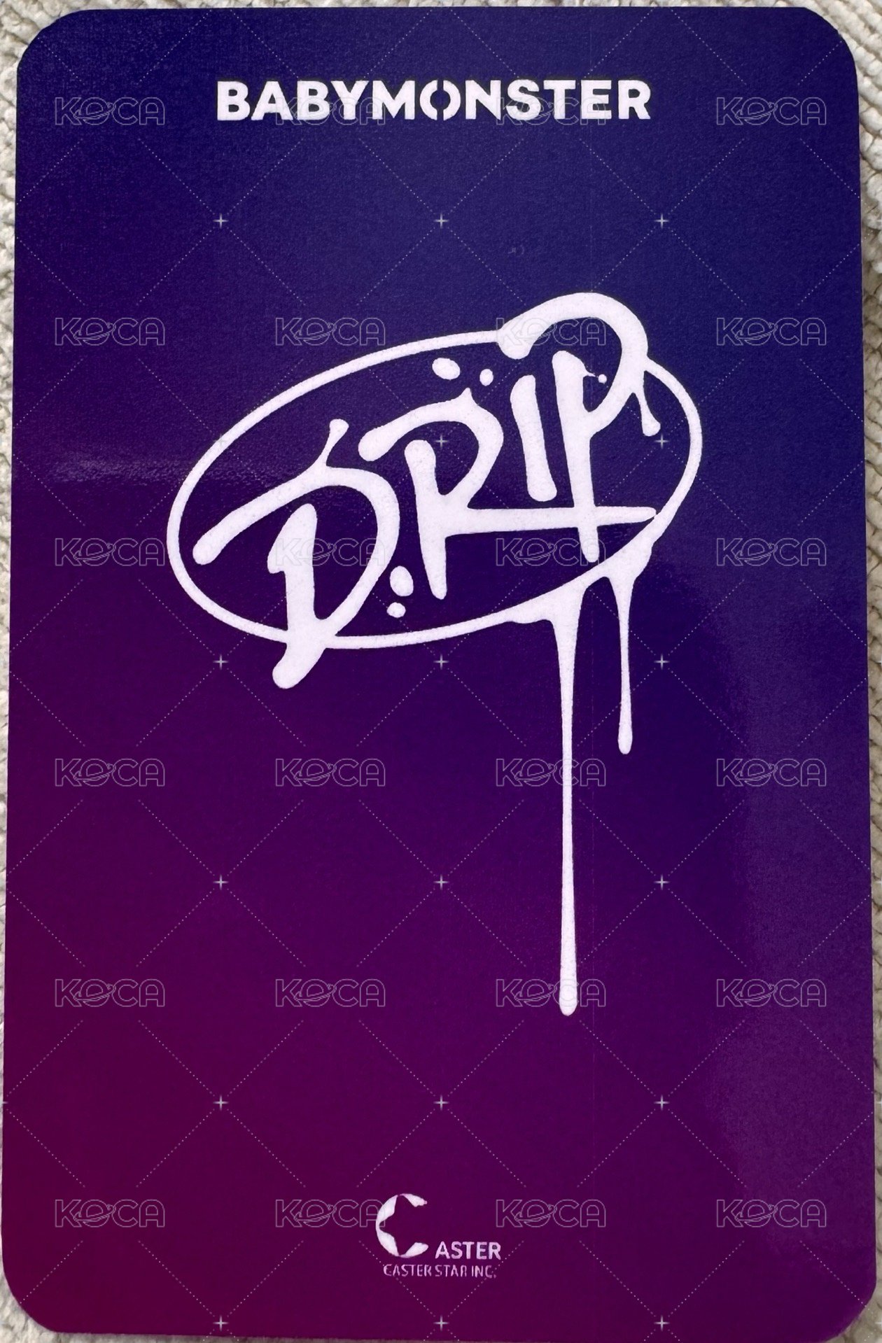 DRIP 滿額卡 上海深圳快閃專輯滿額卡 Ruka 背面