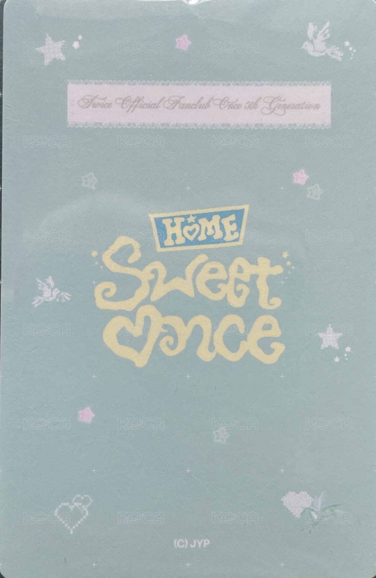 五期會員 會員禮卡  背面