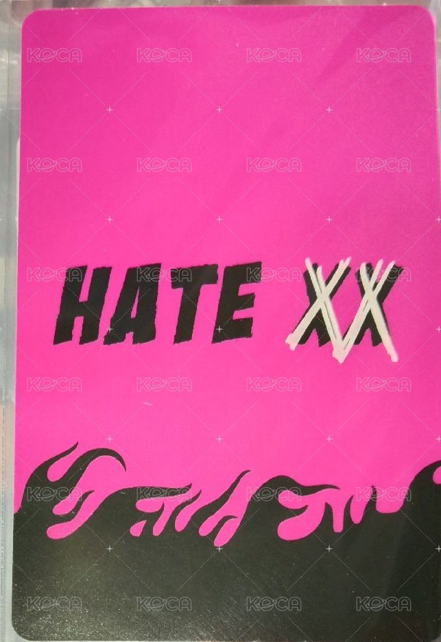 HATE XX 專輯卡 HATE ver. 背面