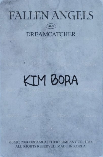 FALLEN ANGELS 周邊卡  背面