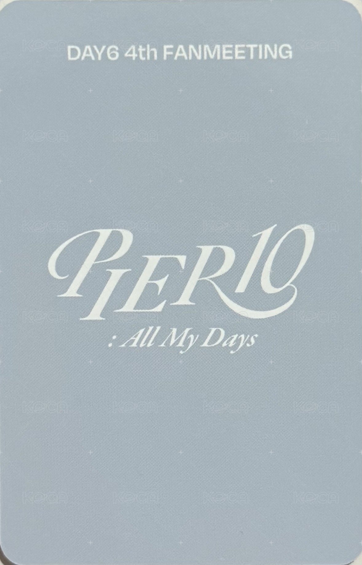 4TH FM Day2 入場卡 / 場限卡  背面