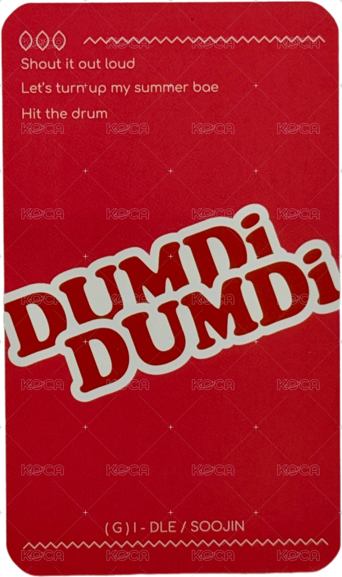 DUMDi DUMDi 專輯卡 辣妹珍 背面