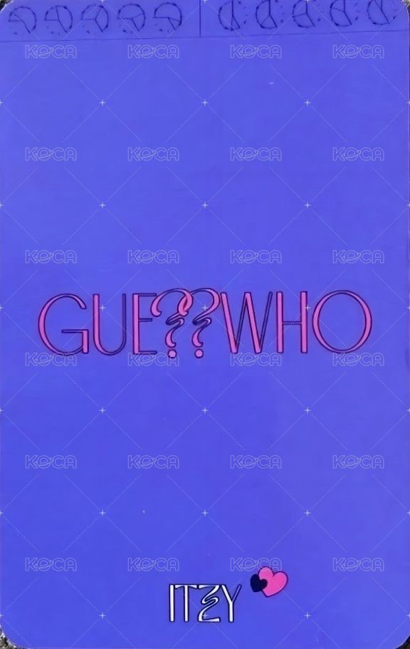 GUESS WHO hello82 預售 特典卡  背面