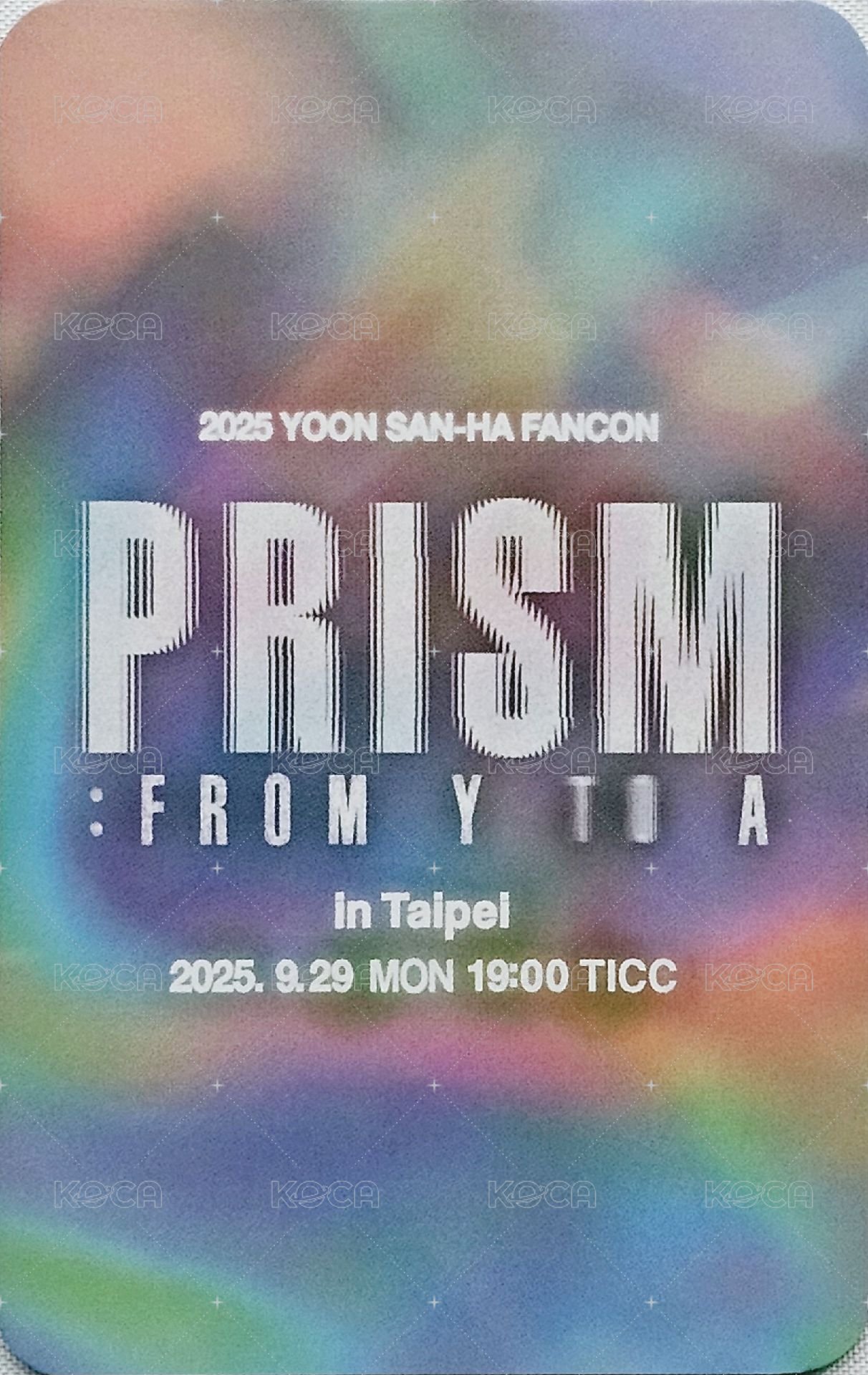25 fc 入場卡 / 場限卡 Taipei 背面